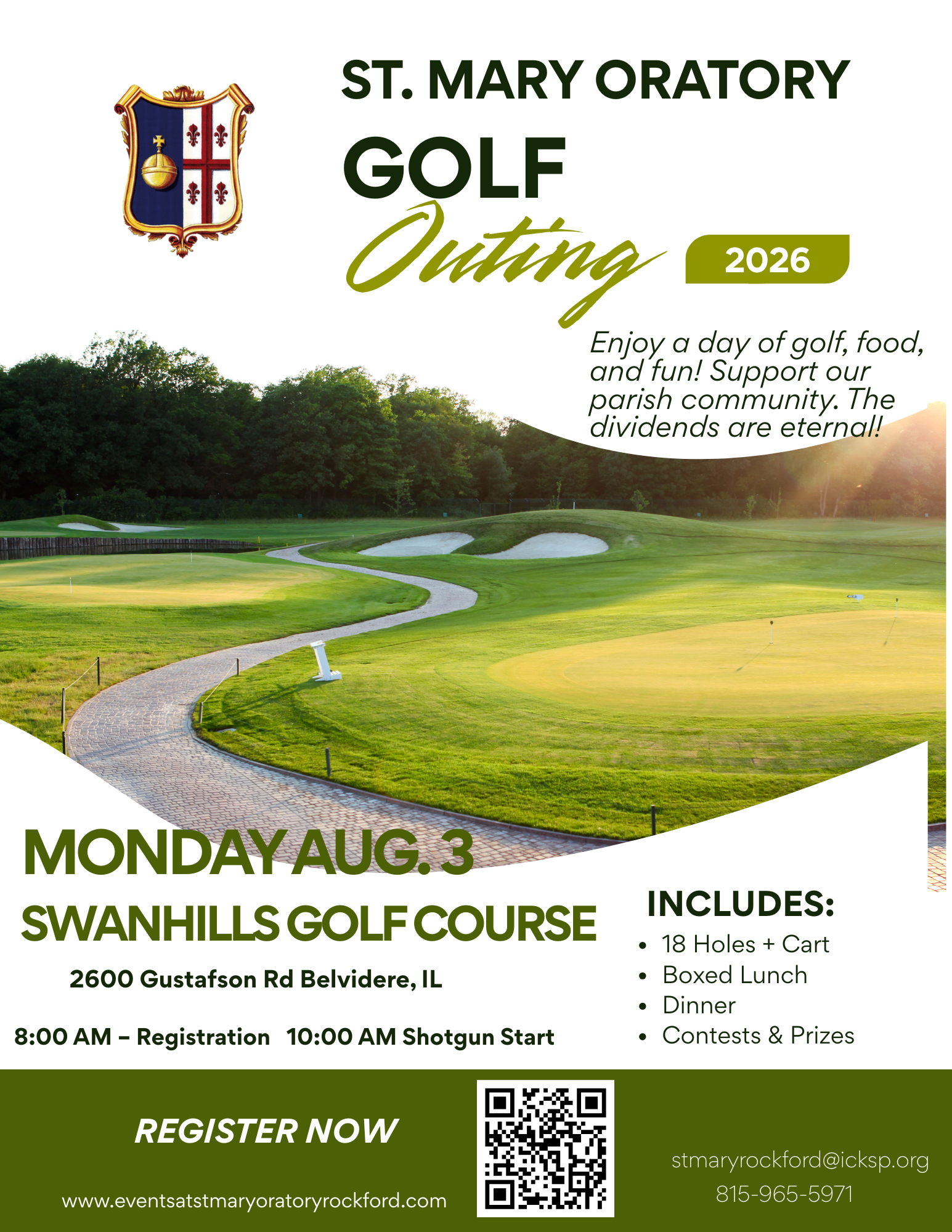 Copy of White And Green Modern Golf Outing Flyer