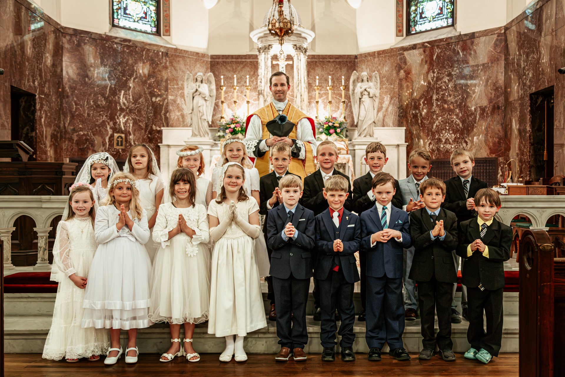 first holy communion front view