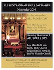 All Saints All Souls Masses November 2019